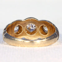 Art Nouveau 3 Stone Diamond Ring